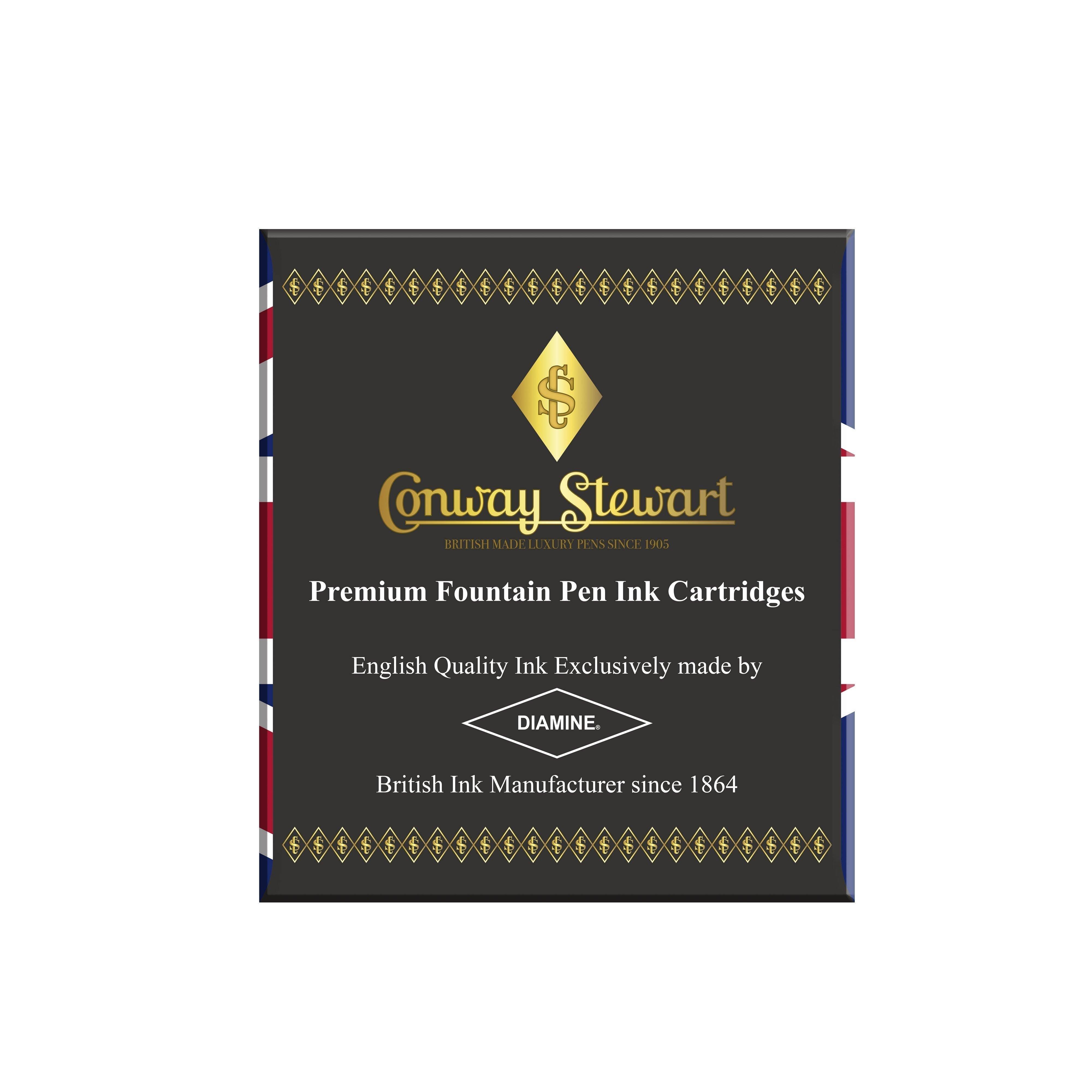 Conway Stewart Fountain Pen Ink Cartridges (Pack of 6) conwaystewart.com Conway Stewart Fountain Pen Ink Cartridges (Pack of 6) conwaystewart.com