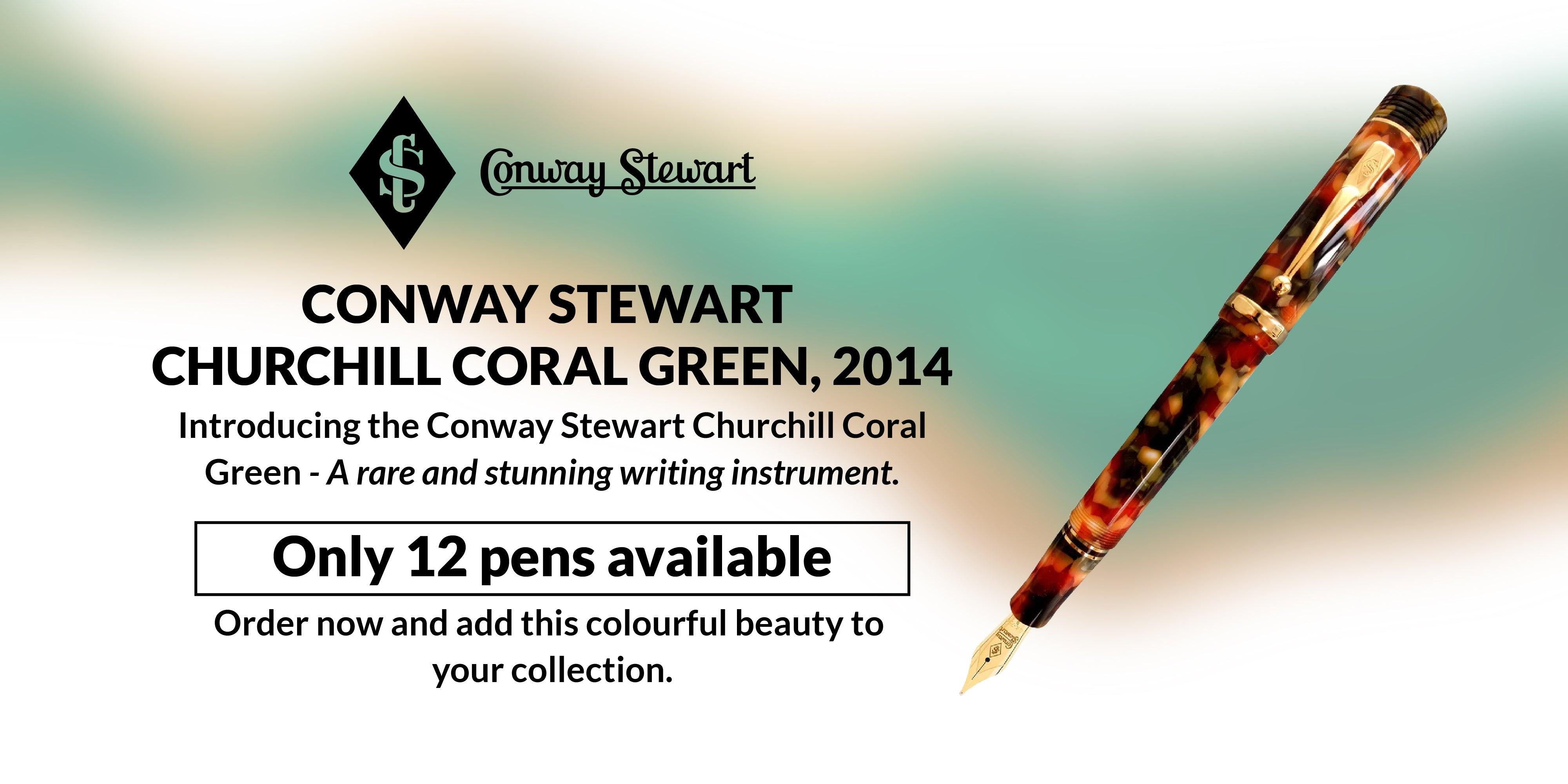 Conway Stewart Churchill Coral Green, 2014 - Conway Stewart