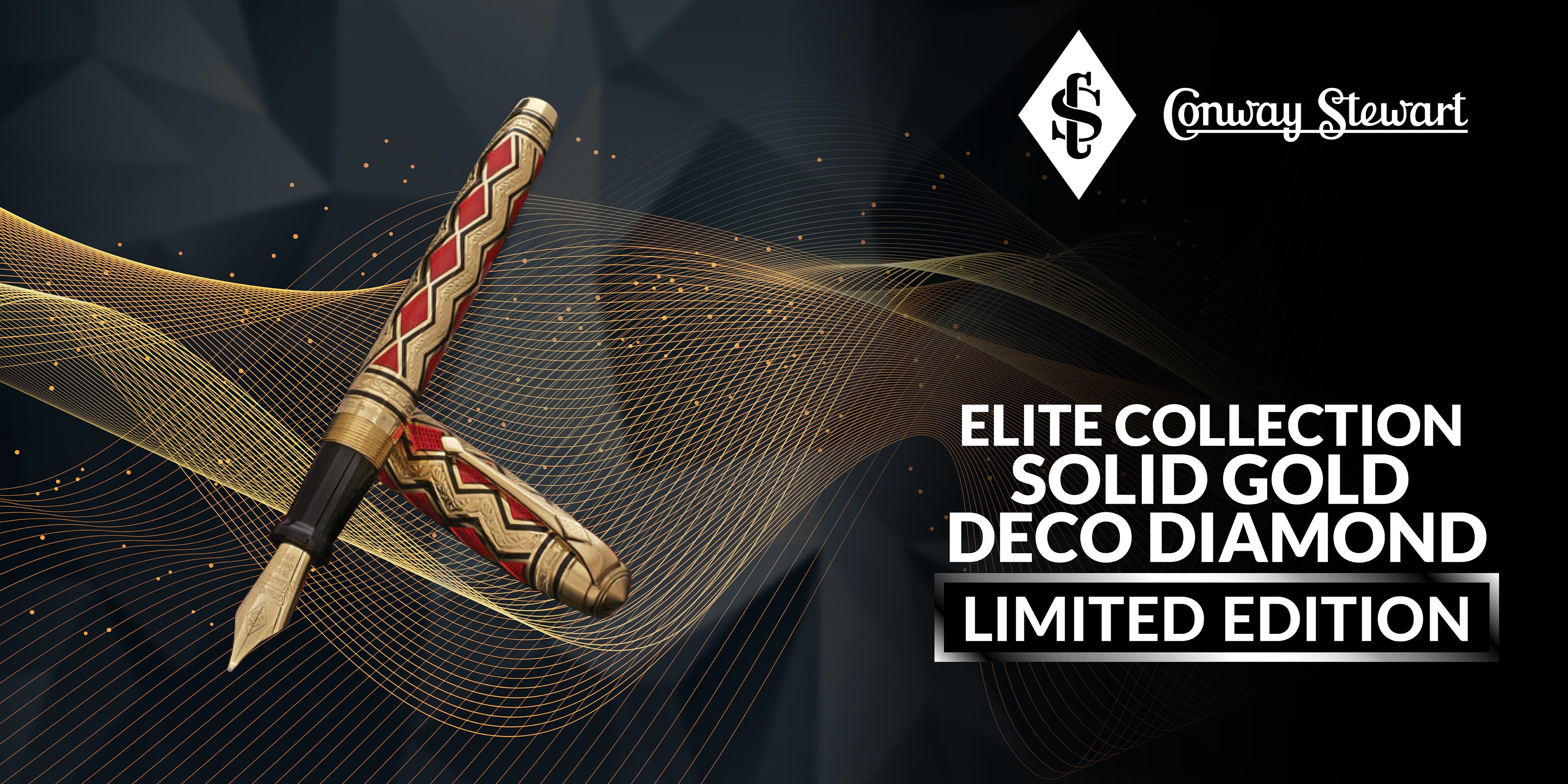 Elite Collection Solid Gold Deco Diamond, 2007 - Conway Stewart