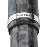 Close-up of the sterling silver band hallmark on the Churchill Silver Storm